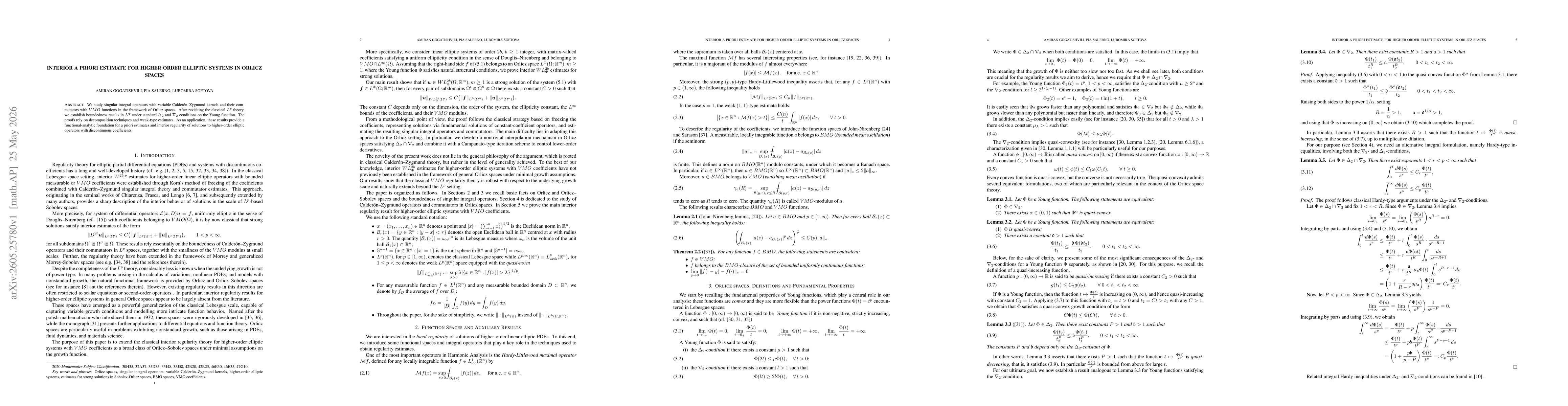 Thumbnail for Interior a priori estimate for higher order elliptic systems in Orlicz spaces