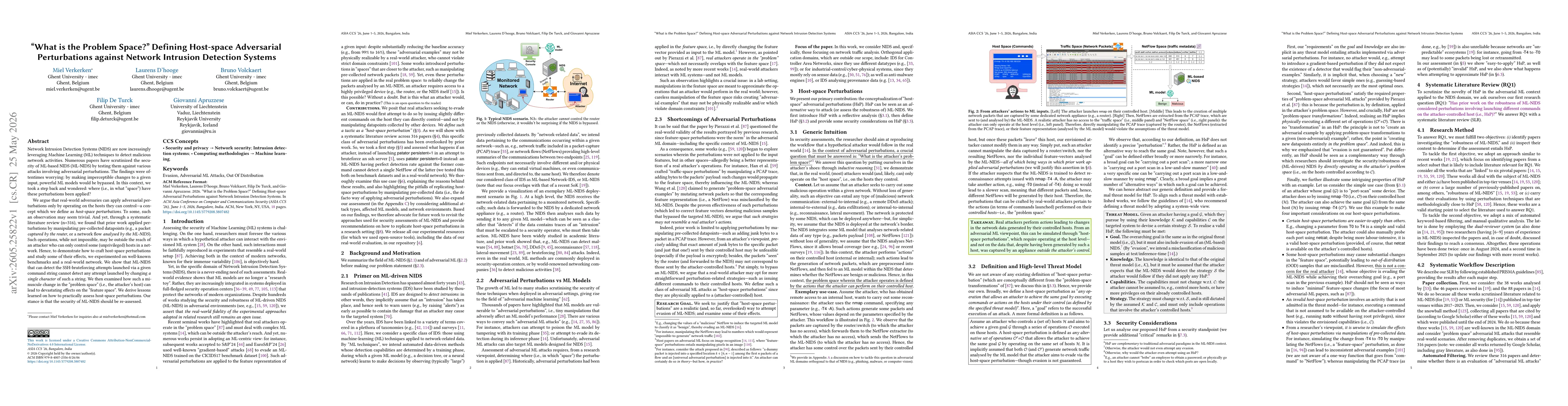 Thumbnail for "What is the Problem Space?" Defining Host-space Adversarial Perturbations against Network Intrusion Detection Systems