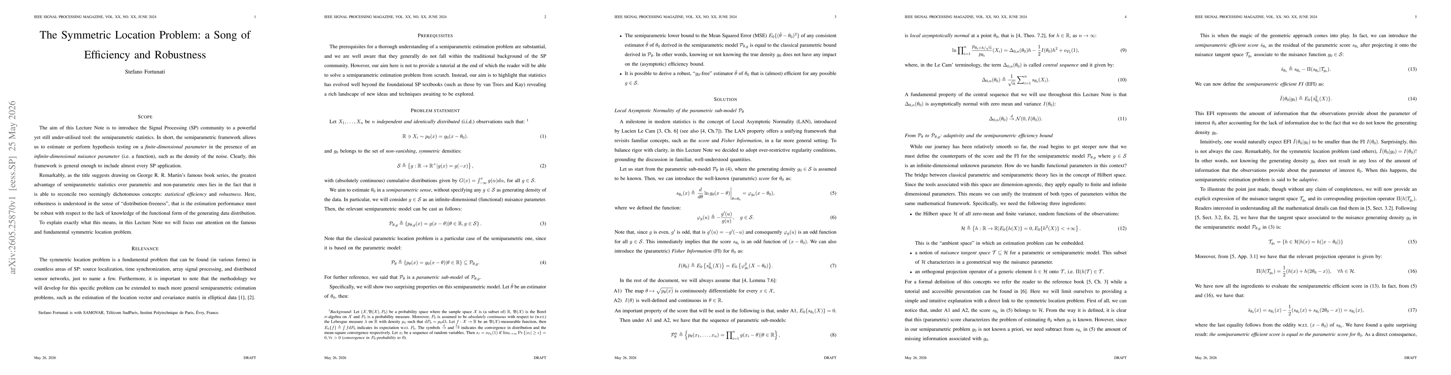 Thumbnail for The Symmetric Location Problem: a Song of Efficiency and Robustness