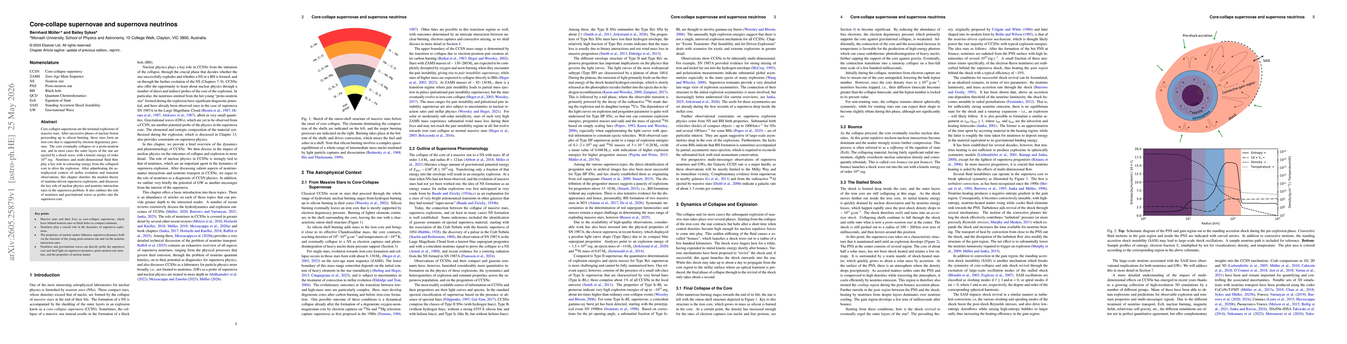 Thumbnail for Core-collape supernovae and supernova neutrinos