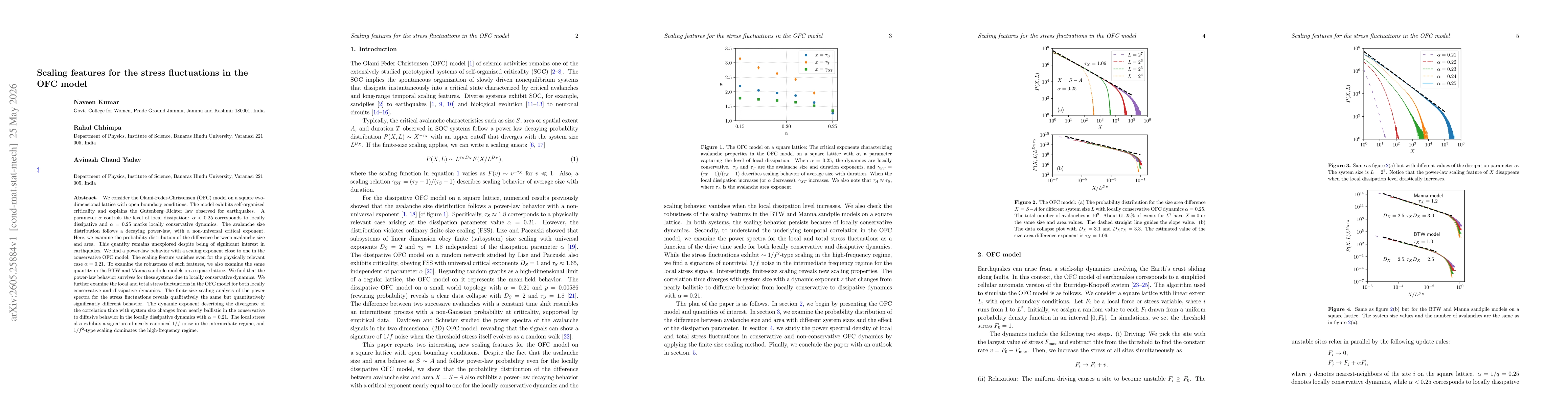 Thumbnail for Scaling features for the stress fluctuations in the OFC model