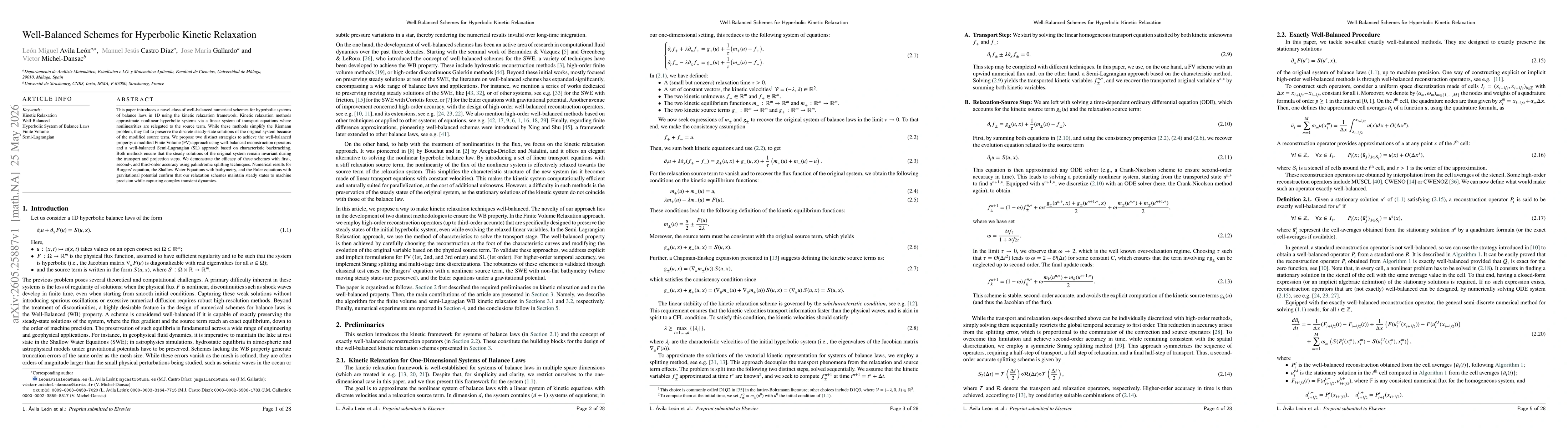 Thumbnail for Well-Balanced Schemes for Hyperbolic Kinetic Relaxation