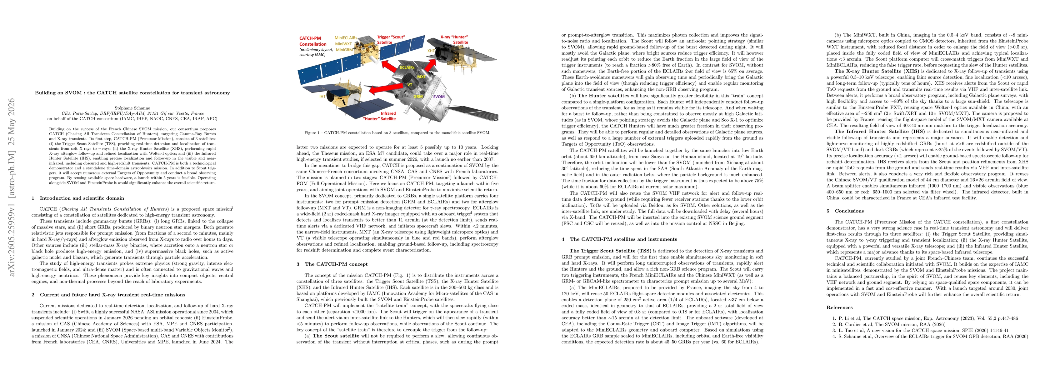 Thumbnail for Building on SVOM : the CATCH satellite constellation for transient astronomy