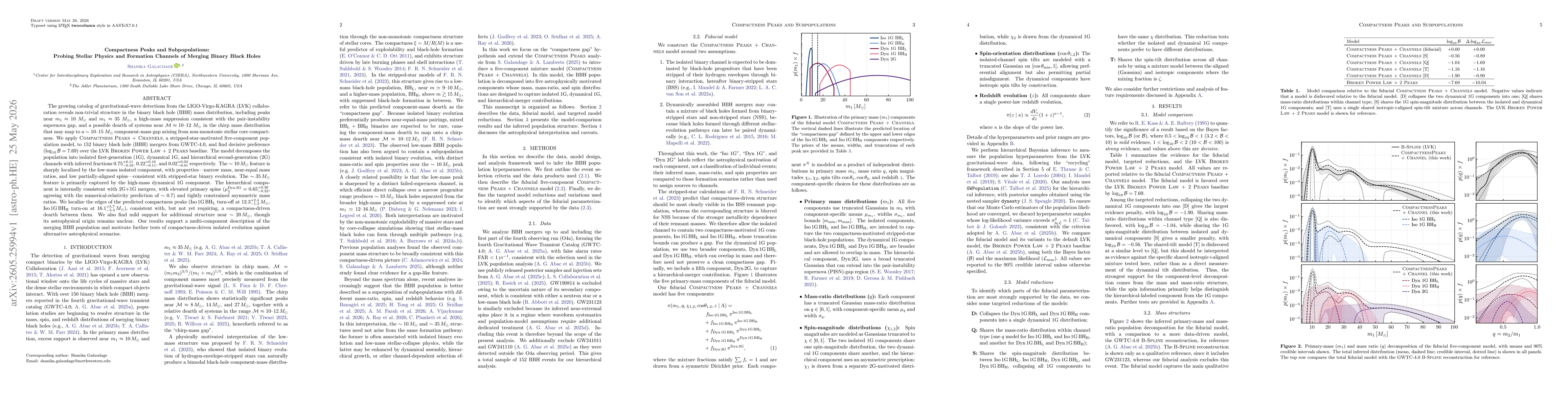 Thumbnail for Compactness Peaks and Subpopulations: Probing Stellar Physics and Formation Channels of Merging Binary Black Holes