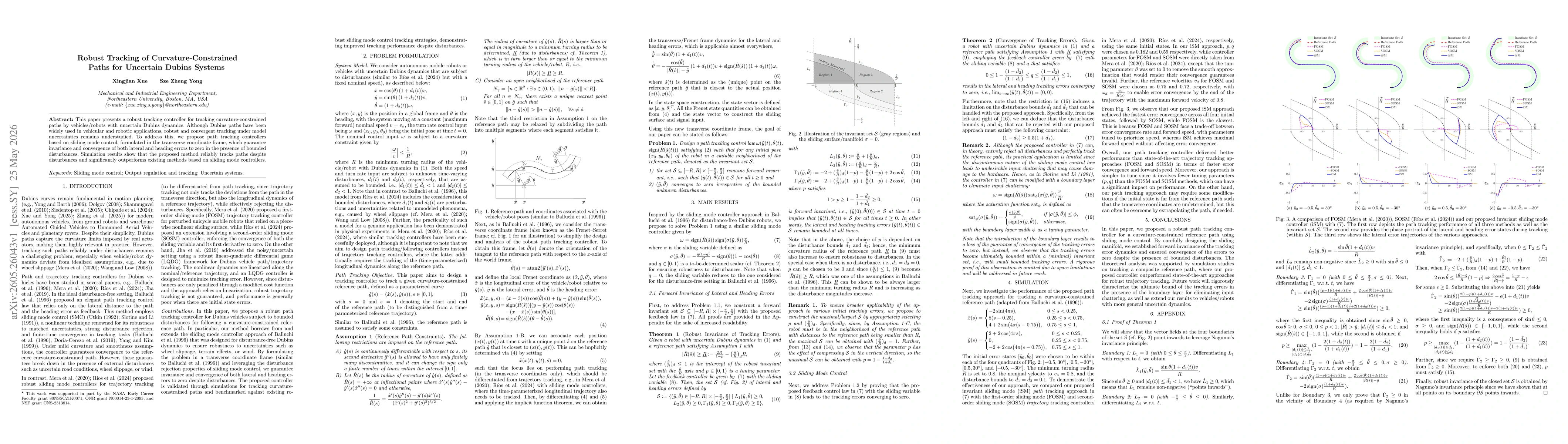 Thumbnail for Robust Tracking of Curvature-Constrained Paths for Uncertain Dubins Systems