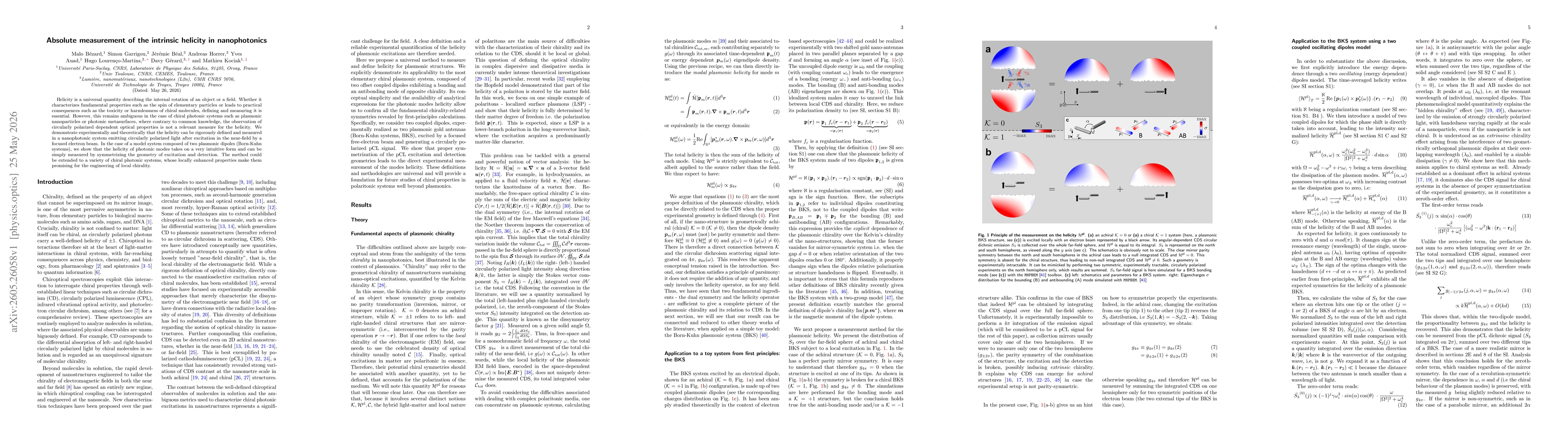 Thumbnail for Absolute measurement of the intrinsic helicity in nanophotonics