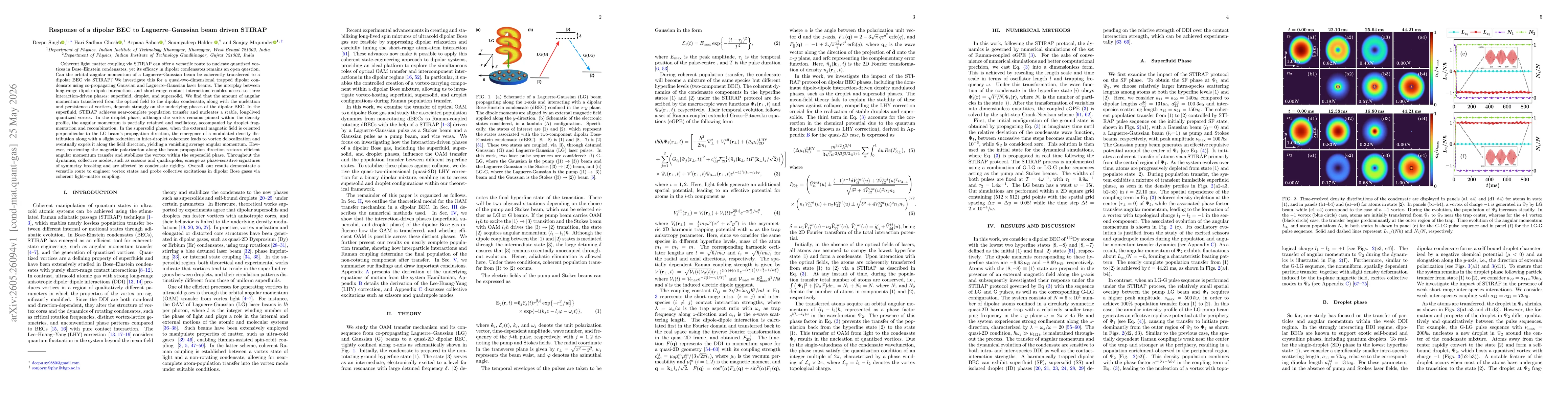 Thumbnail for Response of a dipolar BEC to Laguerre-Gaussian beam driven STIRAP