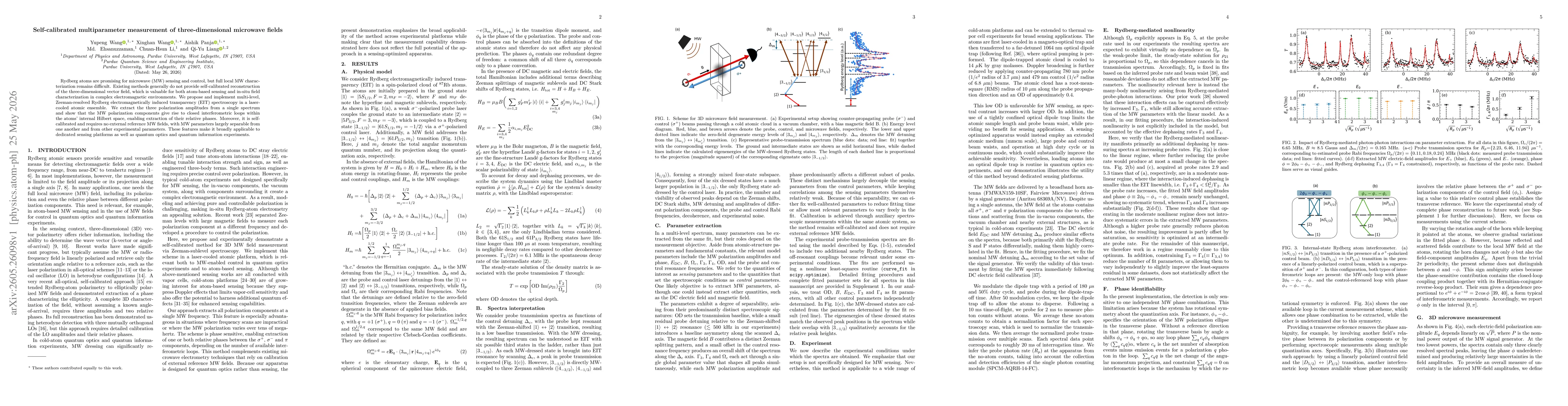 Thumbnail for Self-calibrated multiparameter measurement of three-dimensional microwave fields