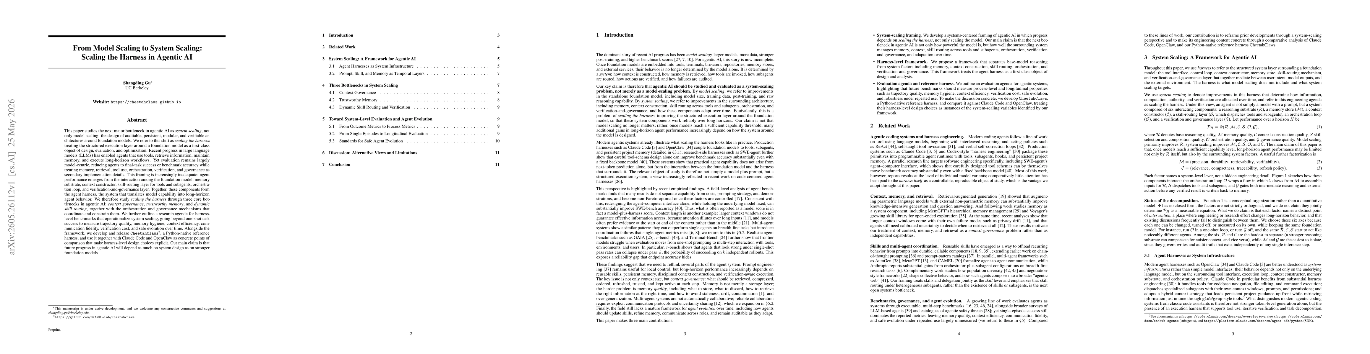 Thumbnail for From Model Scaling to System Scaling: Scaling the Harness in Agentic AI