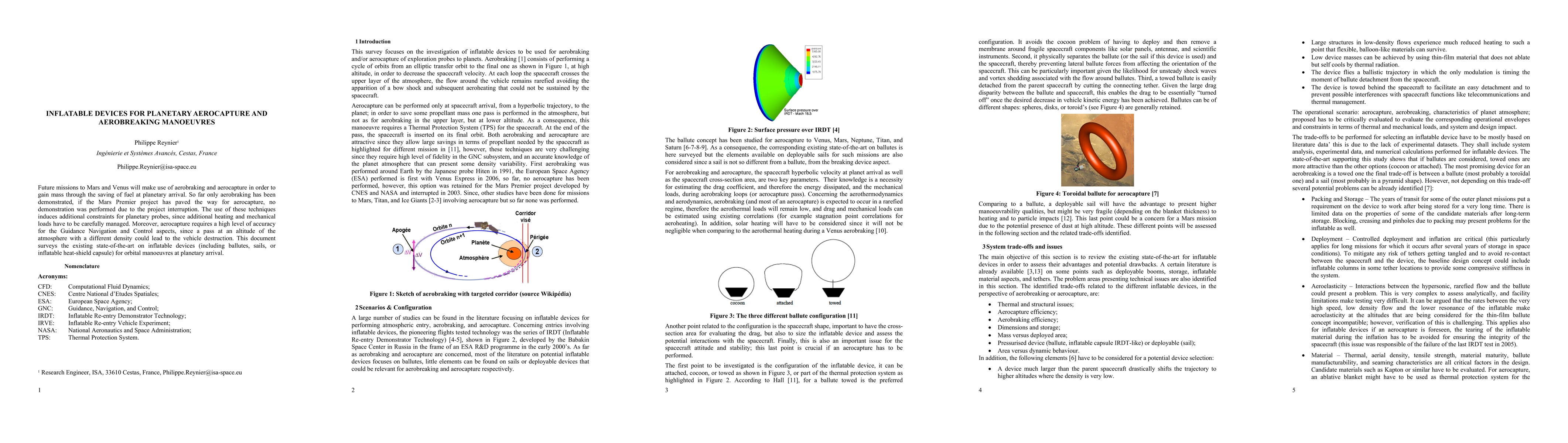 Thumbnail for Inflatable devices for planetary aerocapture and aerobraking manoeuvres