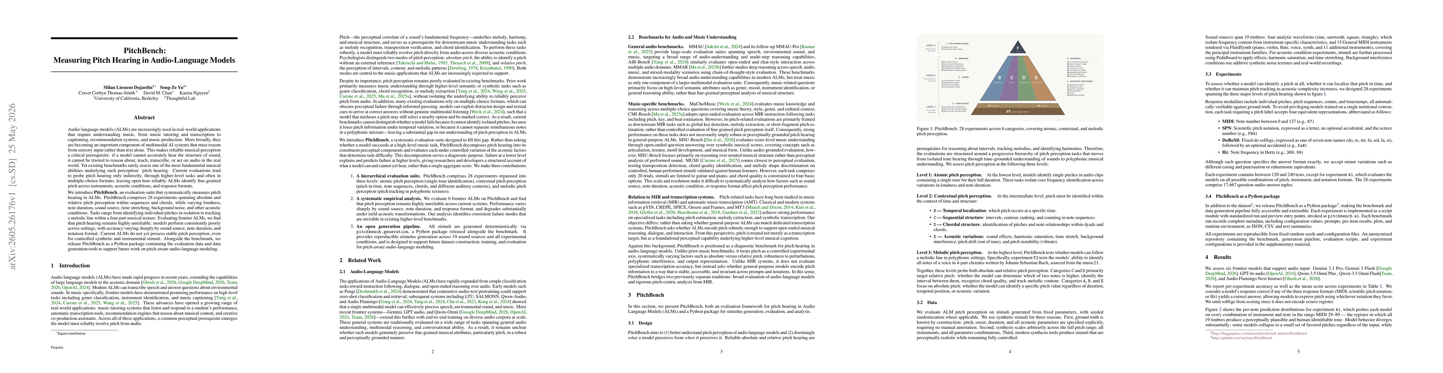 Thumbnail for PitchBench: Measuring Pitch Hearing in Audio-Language Models