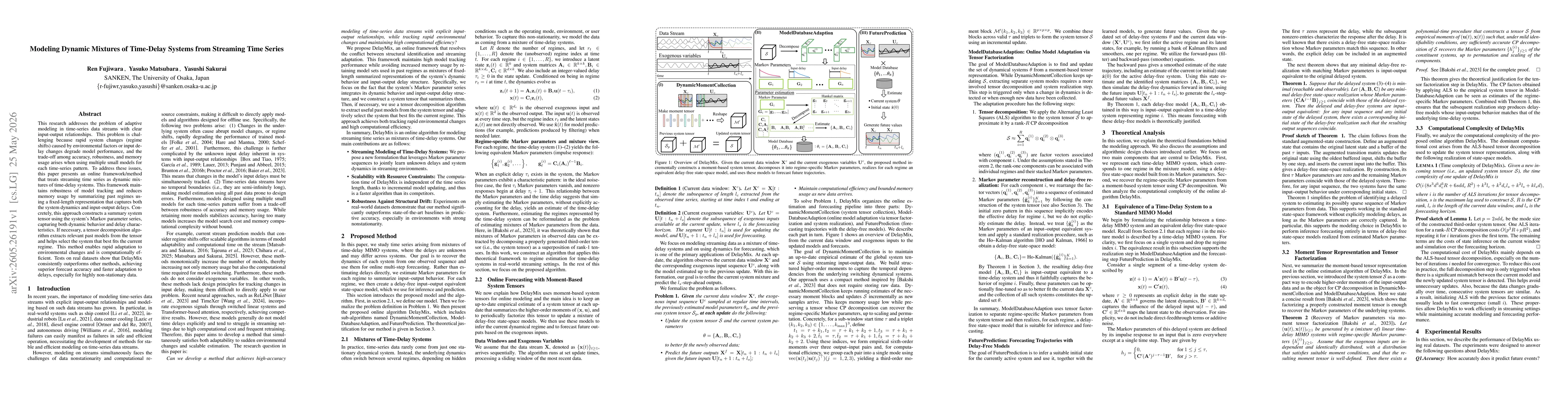 Thumbnail for Modeling Dynamic Mixtures of Time-Delay Systems from Streaming Time Series