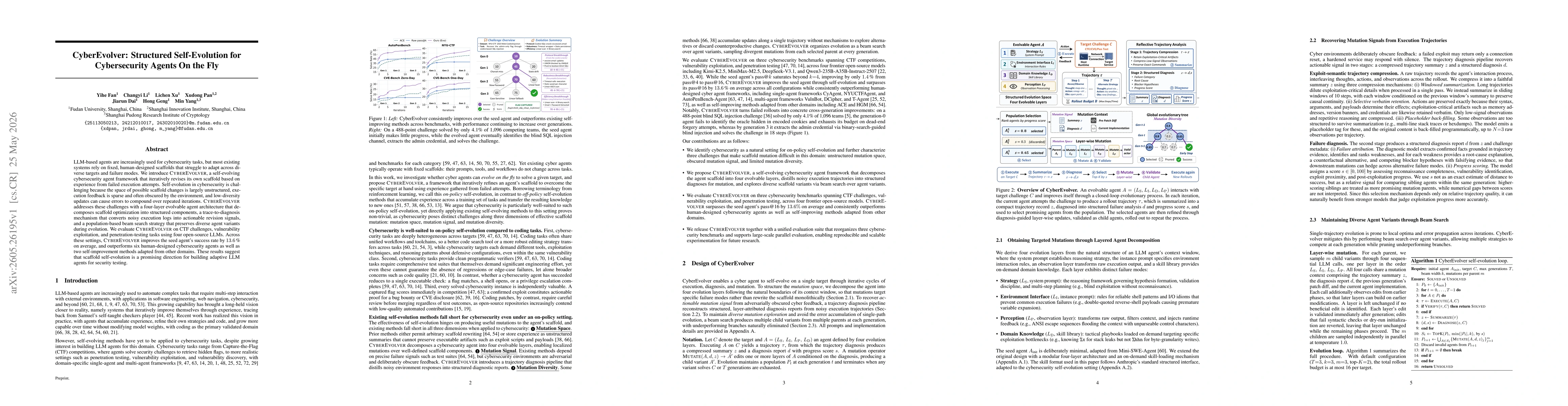 Thumbnail for CyberEvolver: Structured Self-Evolution for Cybersecurity Agents On the Fly