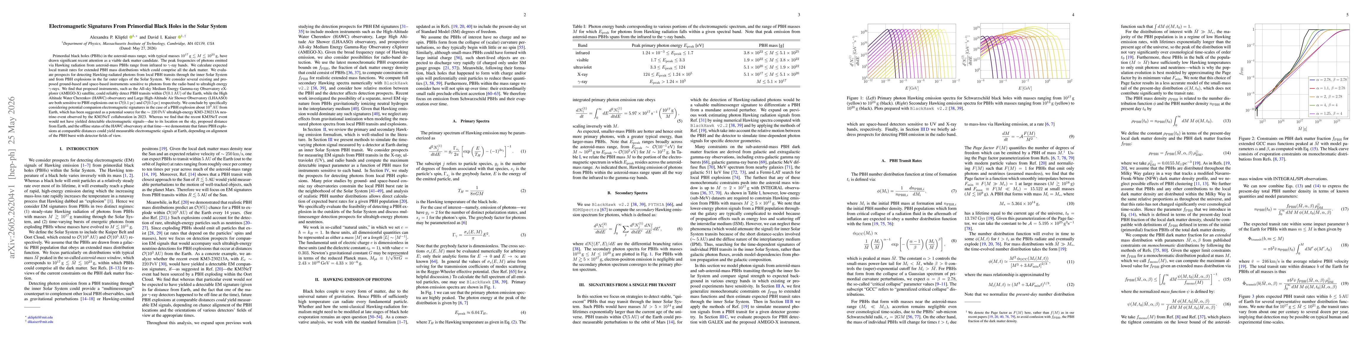 Thumbnail for Electromagnetic Signatures From Primordial Black Holes in the Solar System