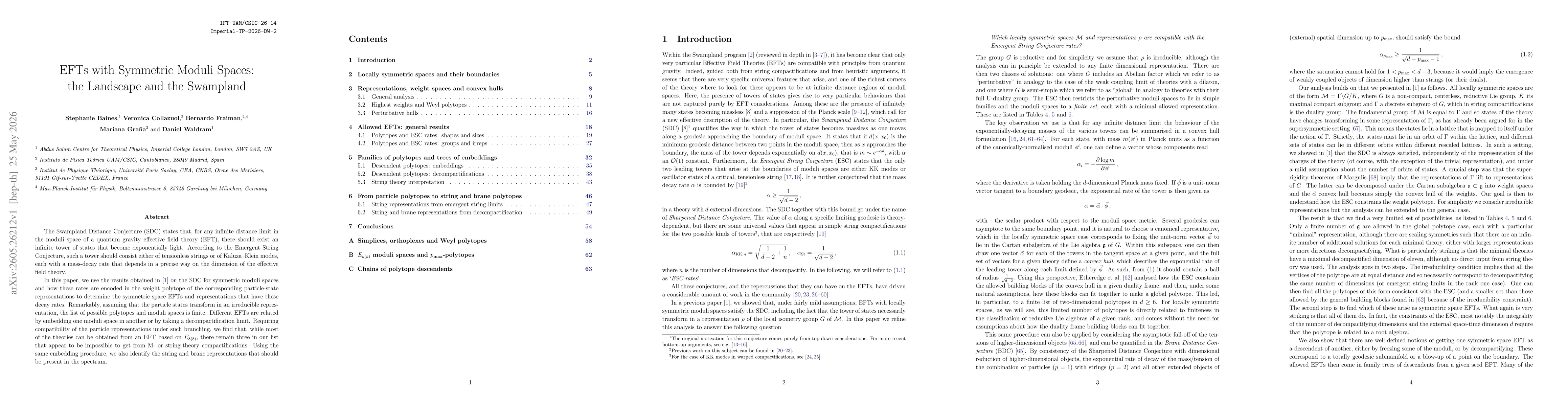 Thumbnail for EFTs with Symmetric Moduli Spaces: the Landscape and the Swampland