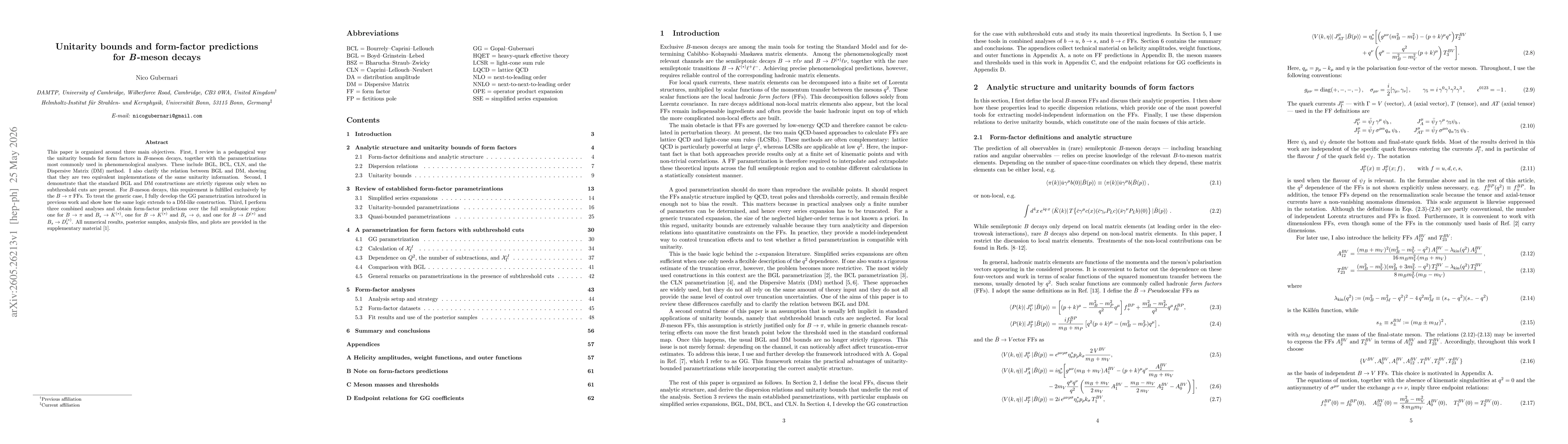Thumbnail for Unitarity bounds and form-factor predictions for $B$-meson decays