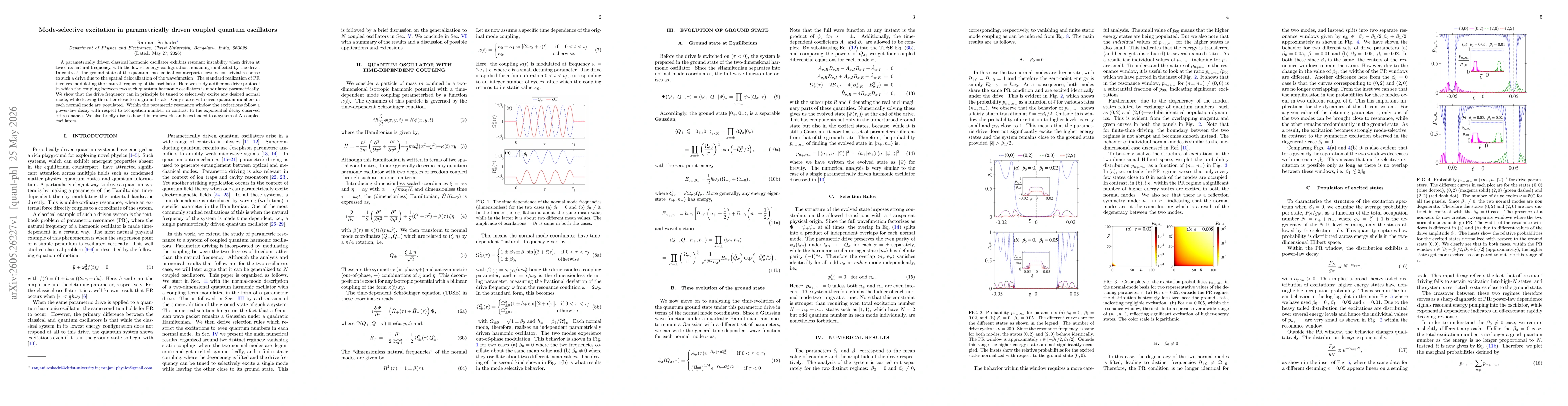 Thumbnail for Mode-selective excitation in parametrically driven coupled quantum oscillators