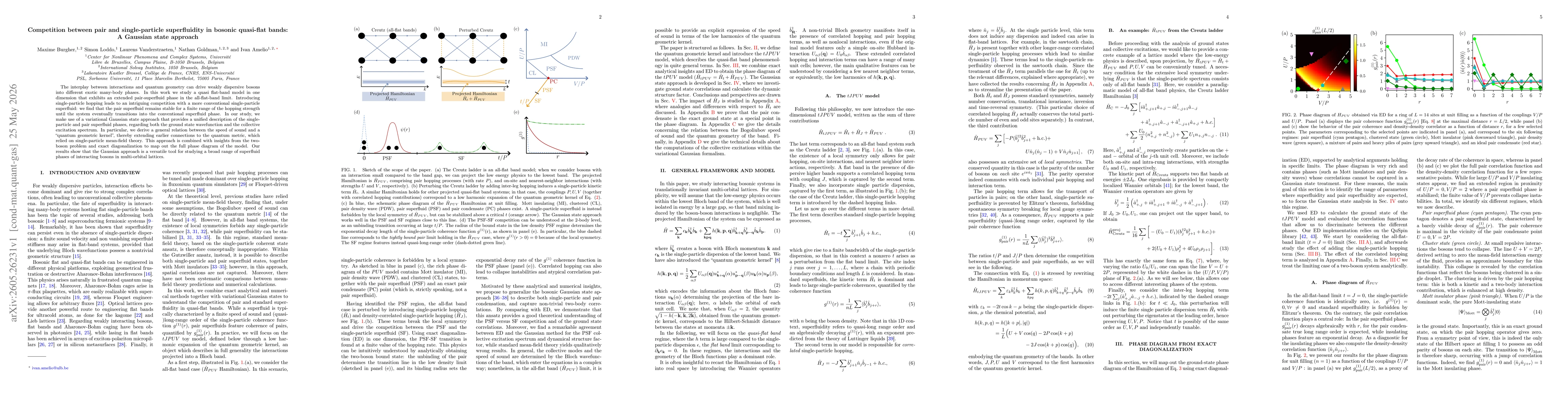 Thumbnail for Competition between pair and single-particle superfluidity in bosonic quasi-flat bands: A Gaussian state approach