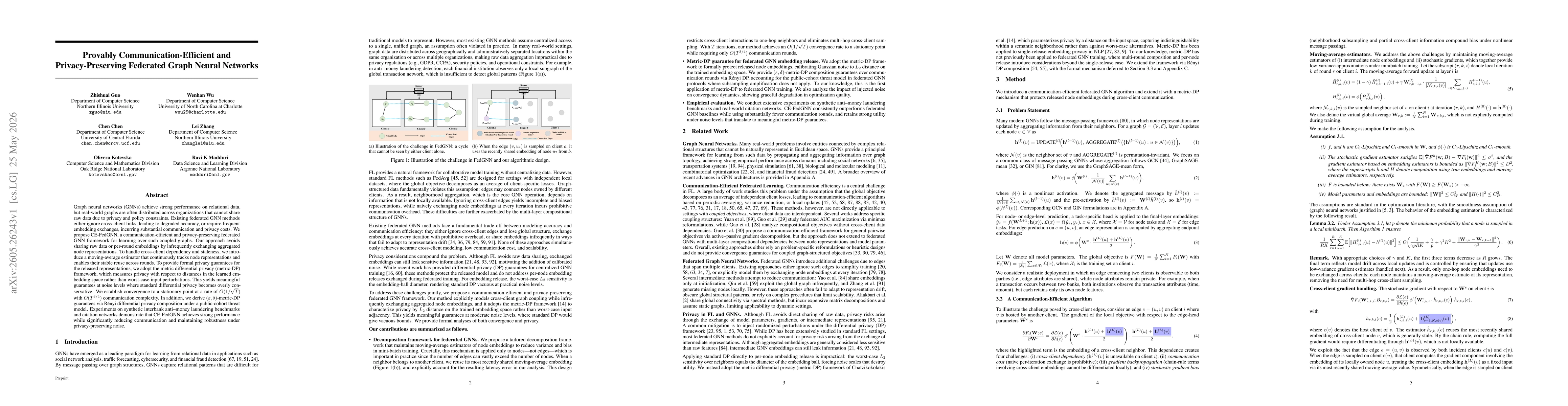 Thumbnail for Provably Communication-Efficient and Privacy-Preserving Federated Graph Neural Networks