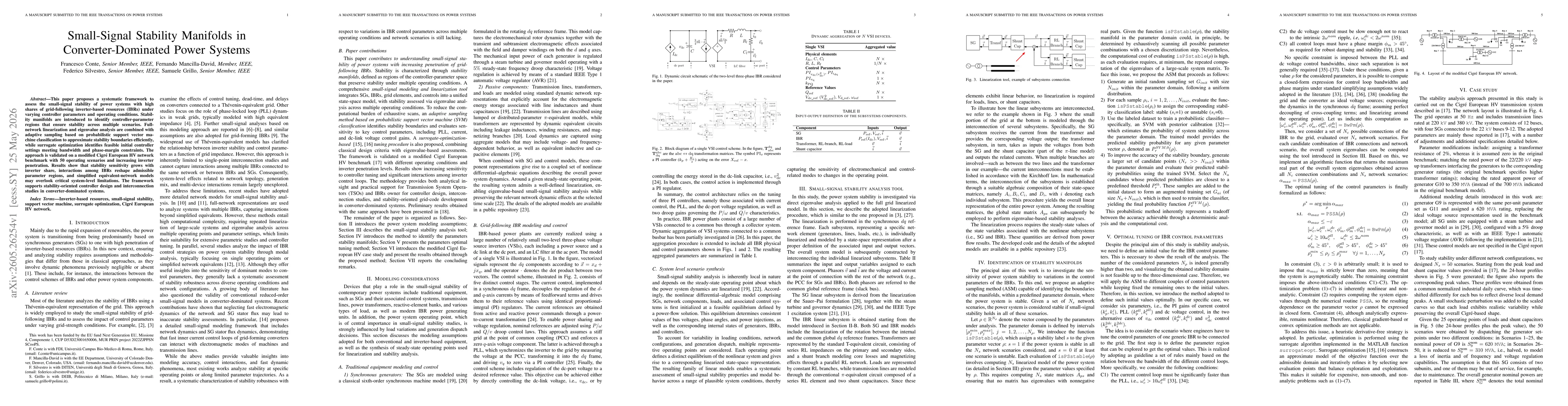 Thumbnail for Small-Signal Stability Manifolds in Converter-Dominated Power Systems