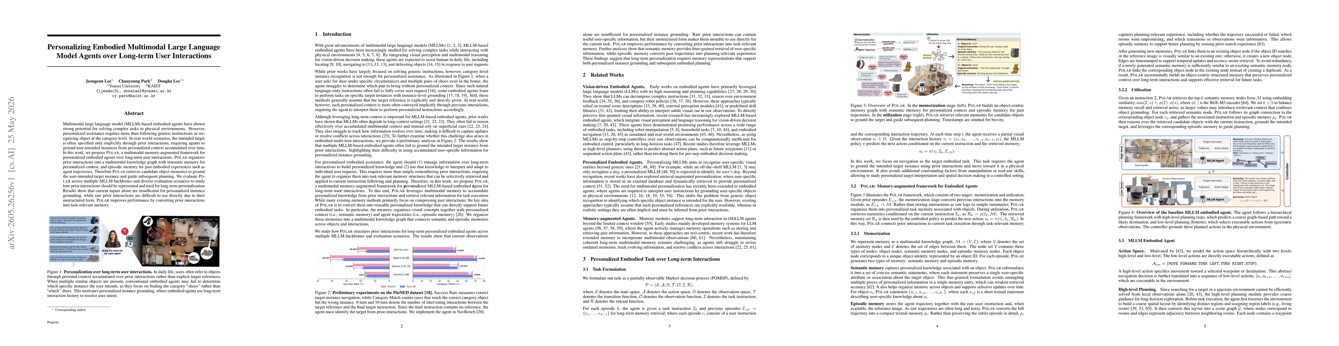 Thumbnail for Personalizing Embodied Multimodal Large Language Model Agents over Long-term User Interactions