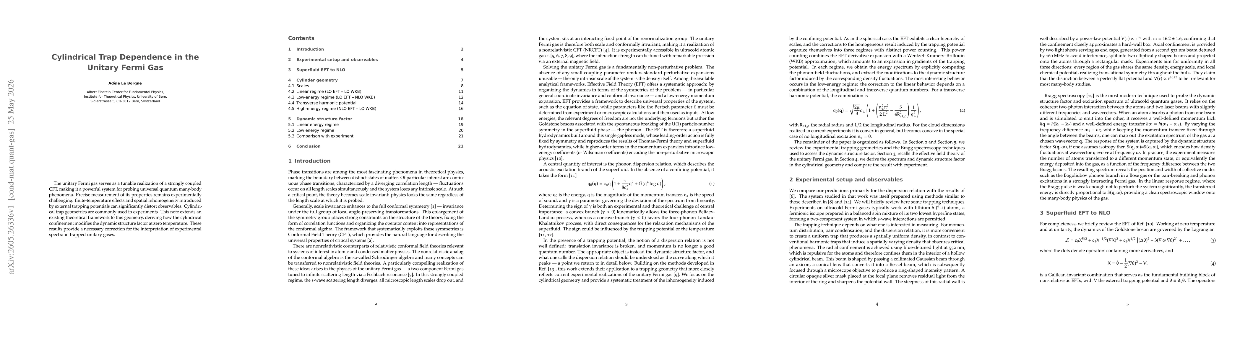 Thumbnail for Cylindrical Trap Dependence in the Unitary Fermi Gas