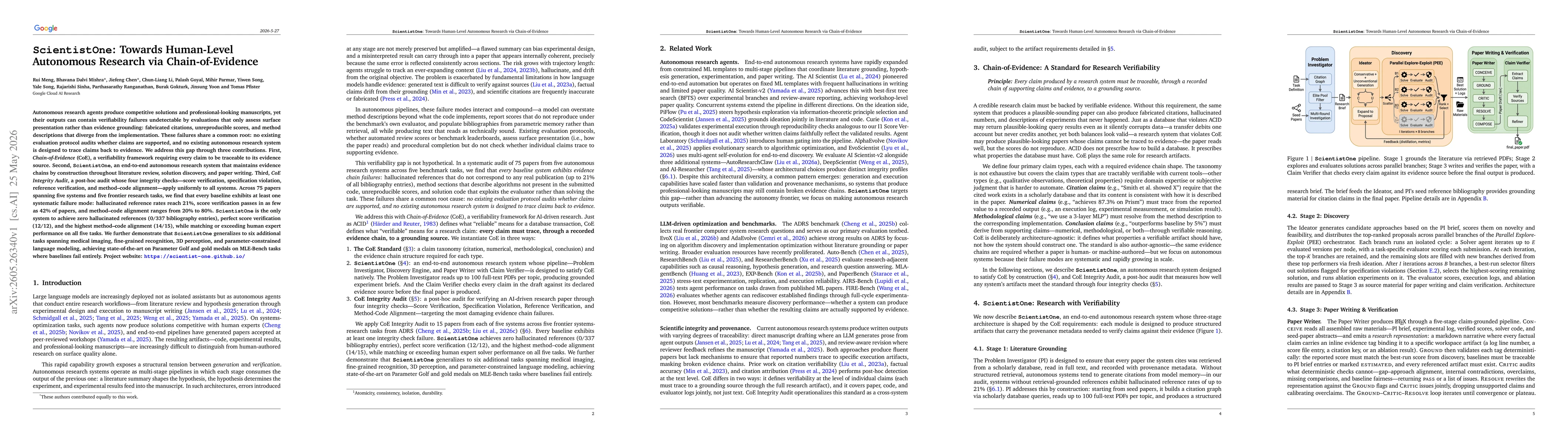 Thumbnail for ScientistOne: Towards Human-Level Autonomous Research via Chain-of-Evidence
