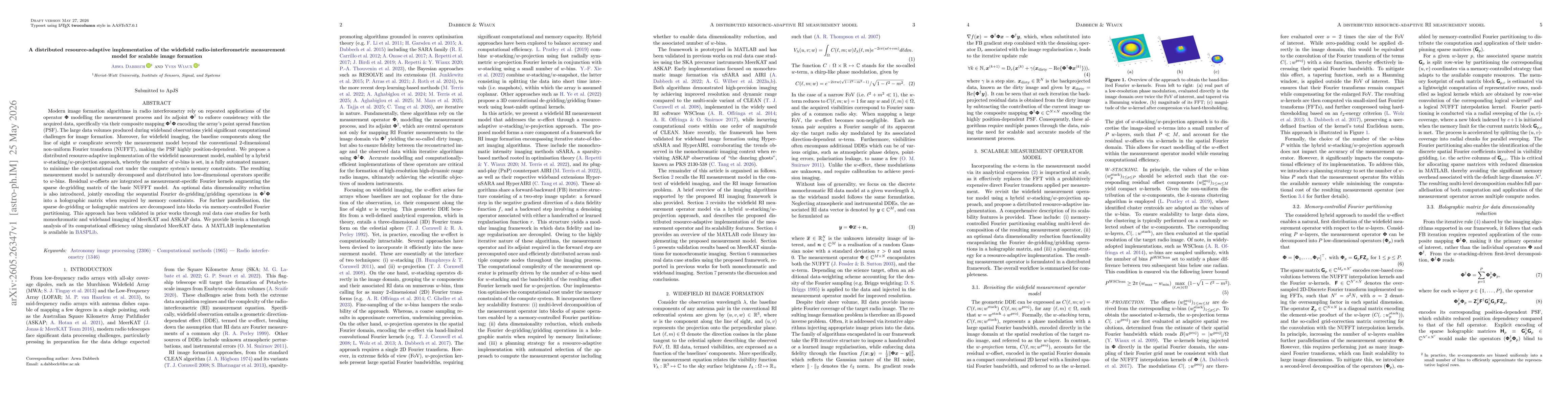 Thumbnail for A distributed resource-adaptive implementation of the widefield radio-interferometric measurement model for scalable image formation
