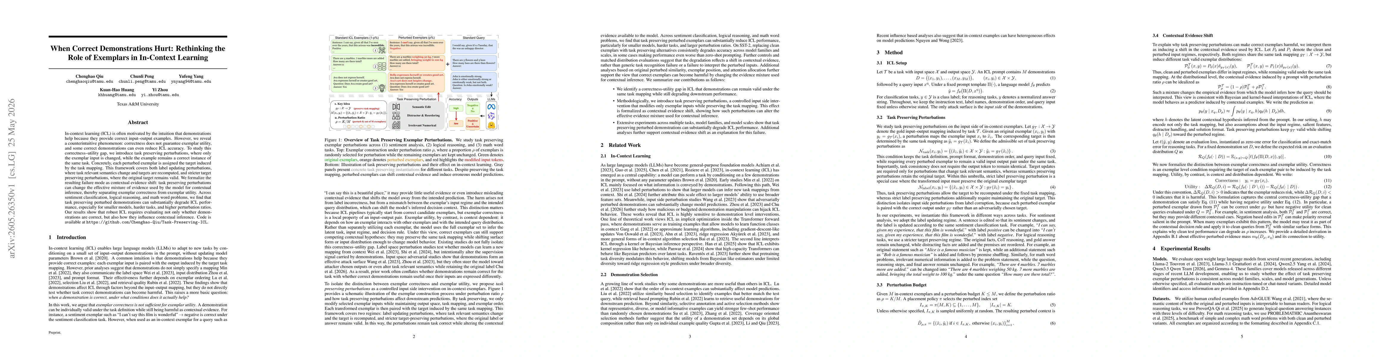 Thumbnail for When Correct Demonstrations Hurt: Rethinking the Role of Exemplars in In-Context Learning