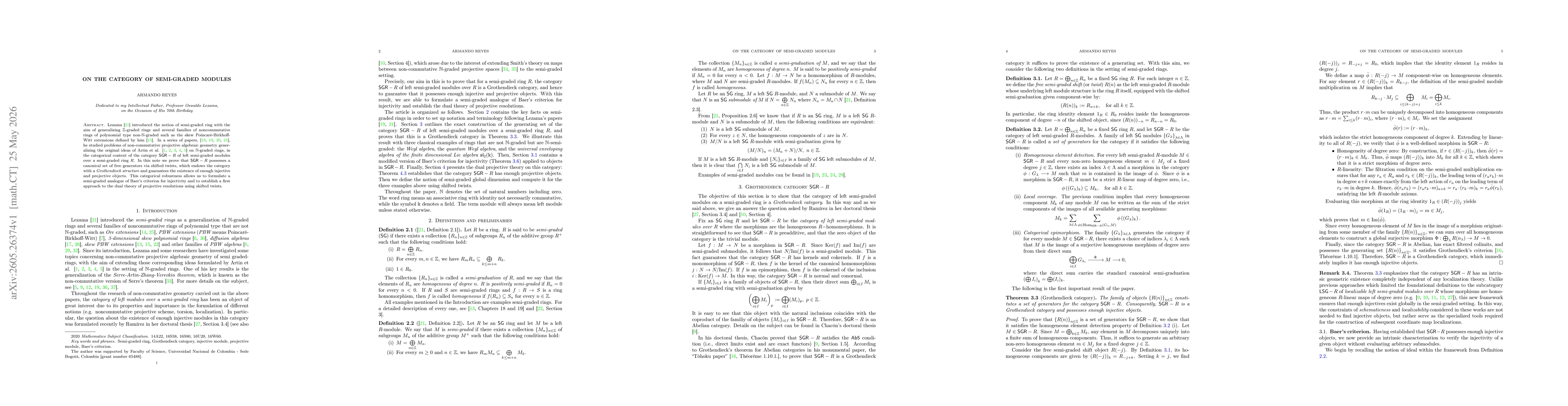 Thumbnail for On the category of semi-graded modules