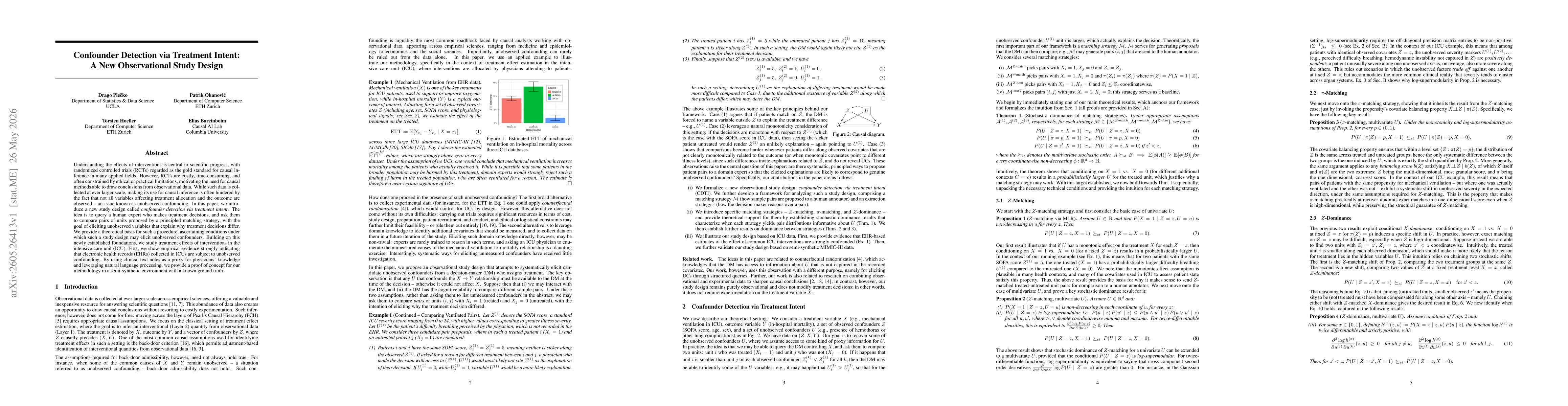 Thumbnail for Confounder Detection via Treatment Intent: A New Observational Study Design