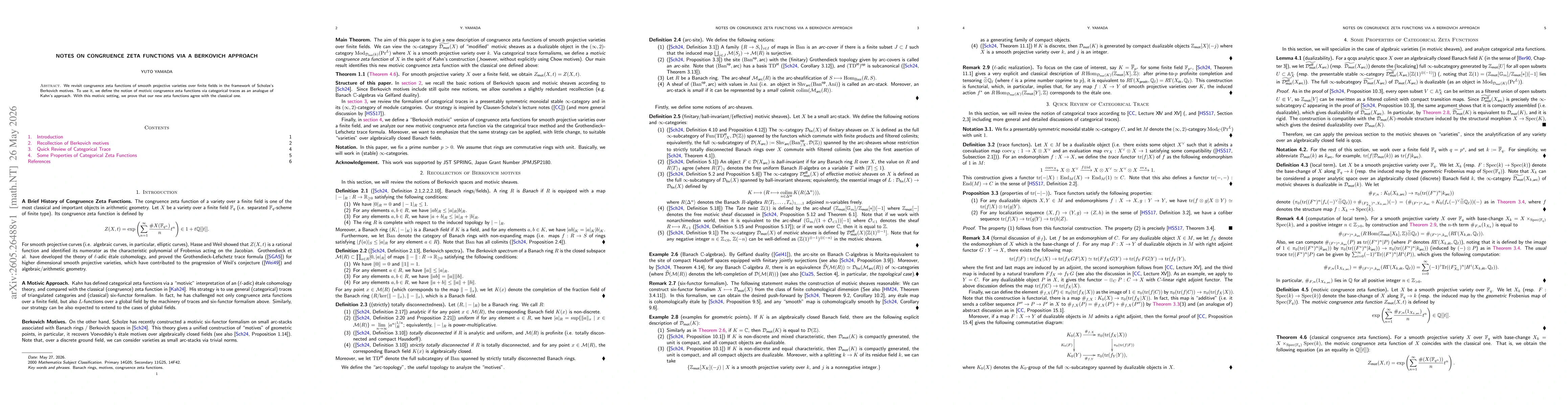 Thumbnail for Notes on congruence zeta functions via a Berkovich approach