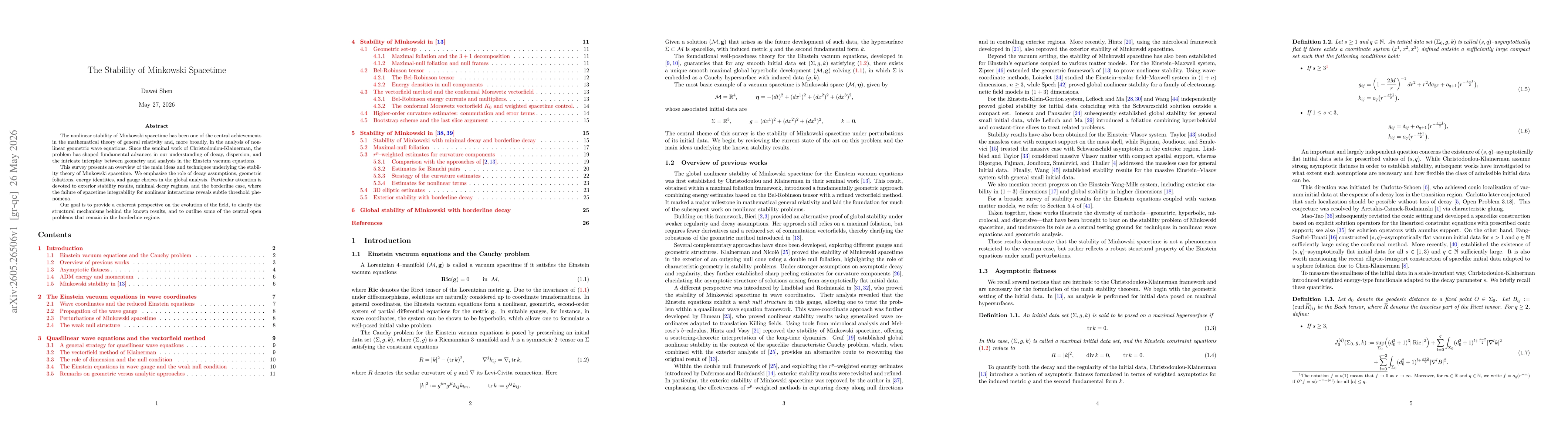Thumbnail for The Stability of Minkowski Spacetime