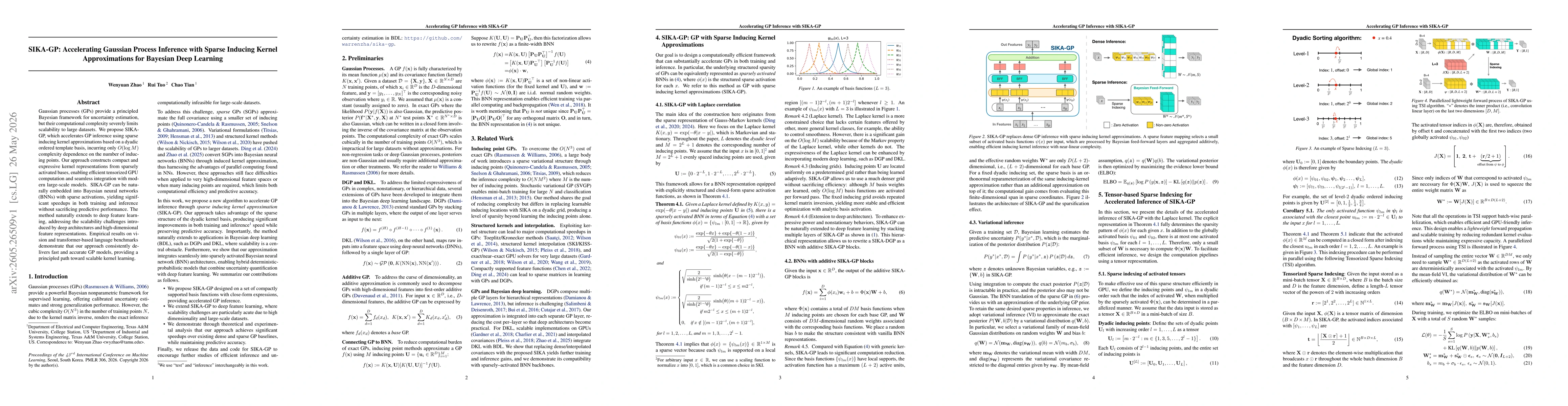 Thumbnail for SIKA-GP: Accelerating Gaussian Process Inference with Sparse Inducing Kernel Approximations for Bayesian Deep Learning