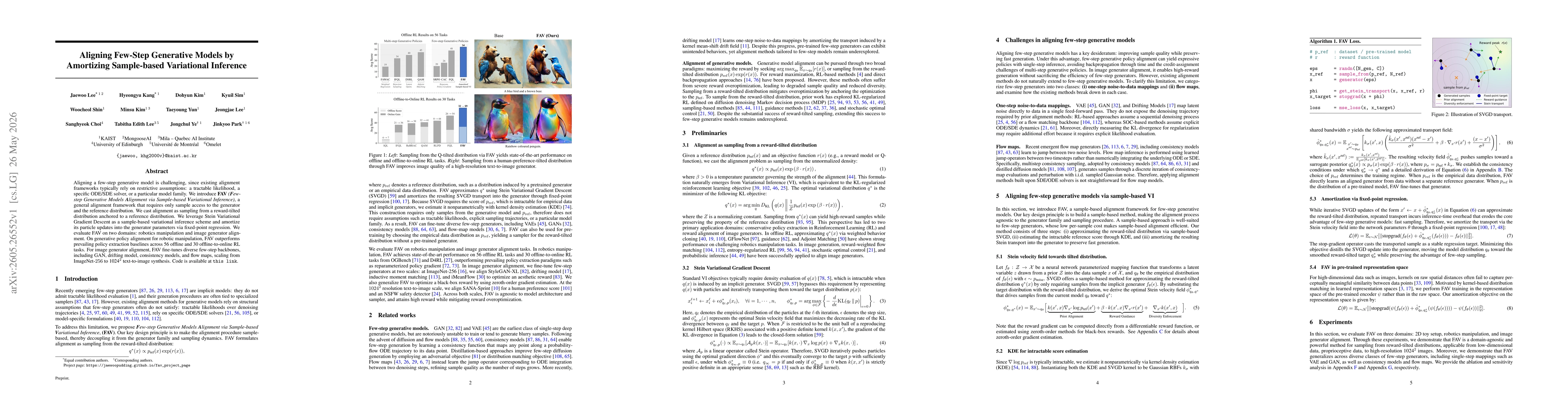 Thumbnail for Aligning Few-Step Generative Models by Amortizing Sample-based Variational Inference