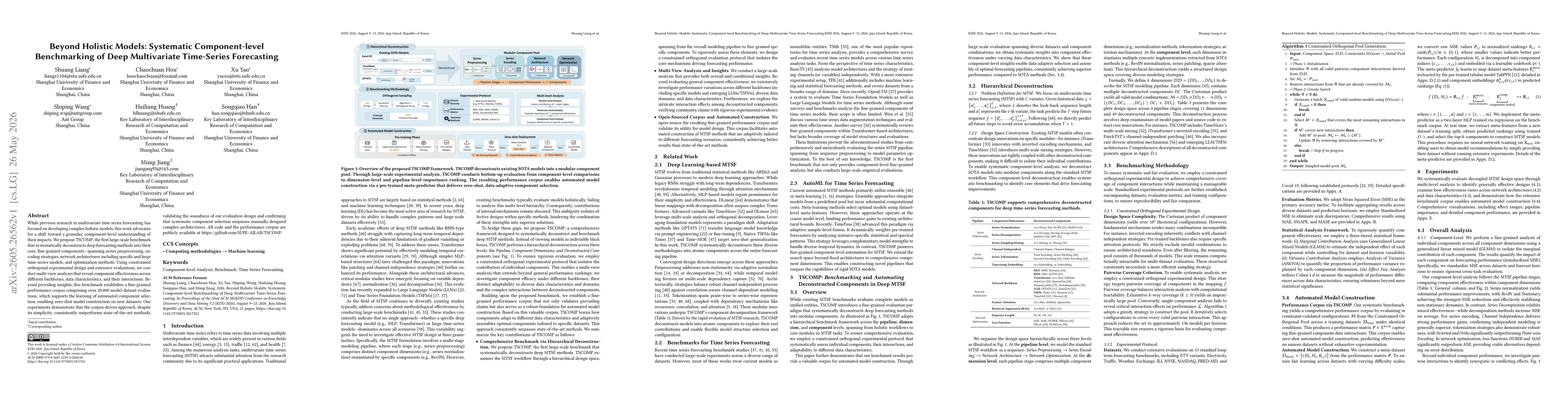 Thumbnail for Beyond Holistic Models: Systematic Component-level Benchmarking of Deep Multivariate Time-Series Forecasting
