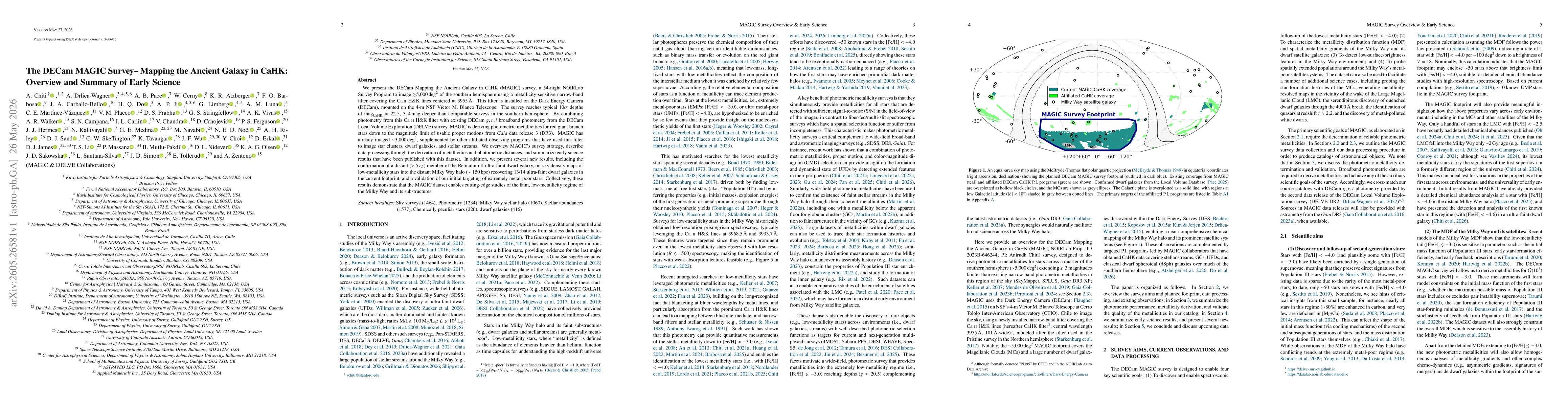 Thumbnail for The DECam MAGIC Survey $-$ Mapping the Ancient Galaxy in CaHK: Overview and Summary of Early Science