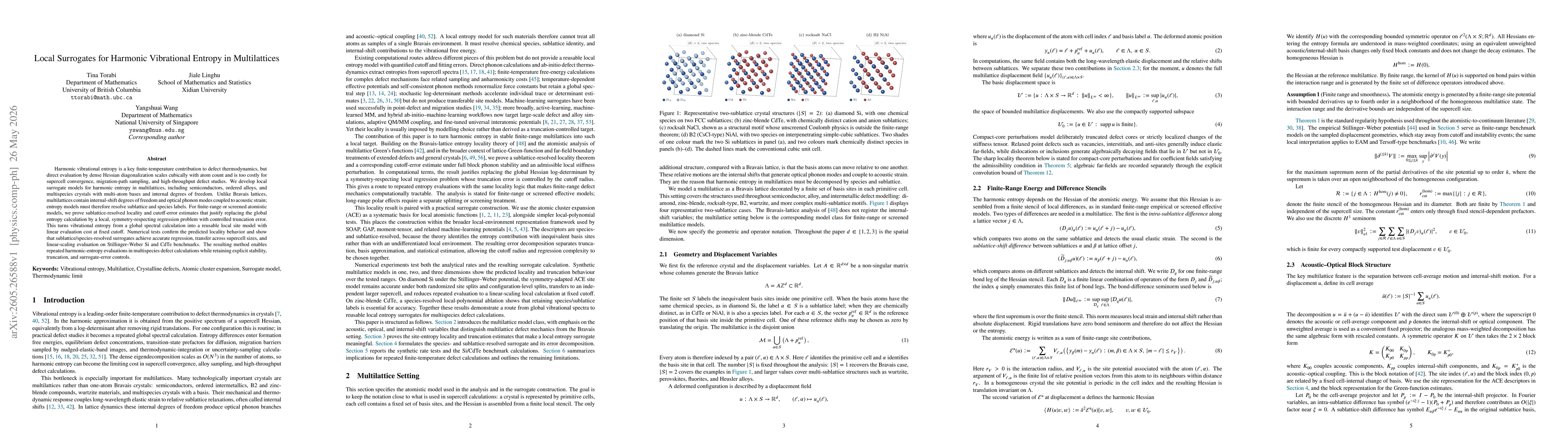 Thumbnail for Local Surrogates for Harmonic Vibrational Entropy in Multilattices