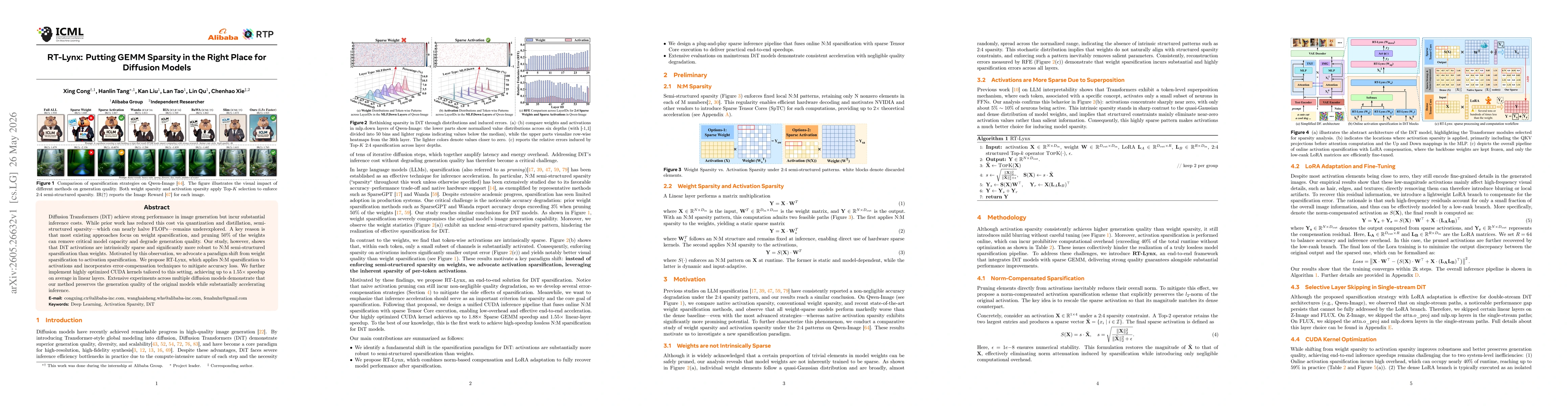 Thumbnail for RT-Lynx: Putting the GEMM Sparsity In a Right Way for Diffusion Models