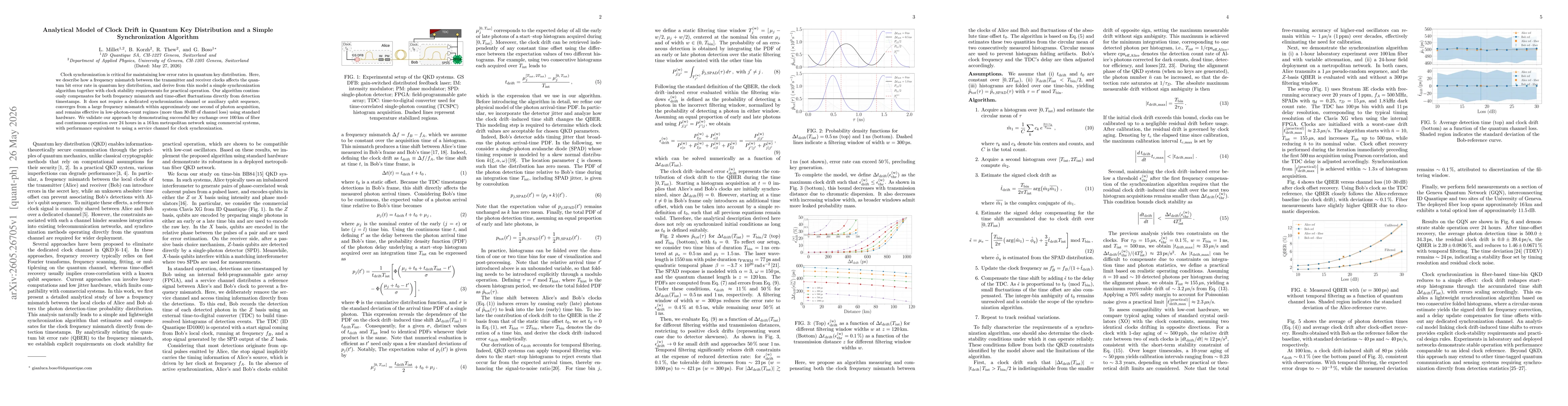 Thumbnail for Analytical Model of Clock Drift in Quantum Key Distribution and a Simple Synchronization Algorithm