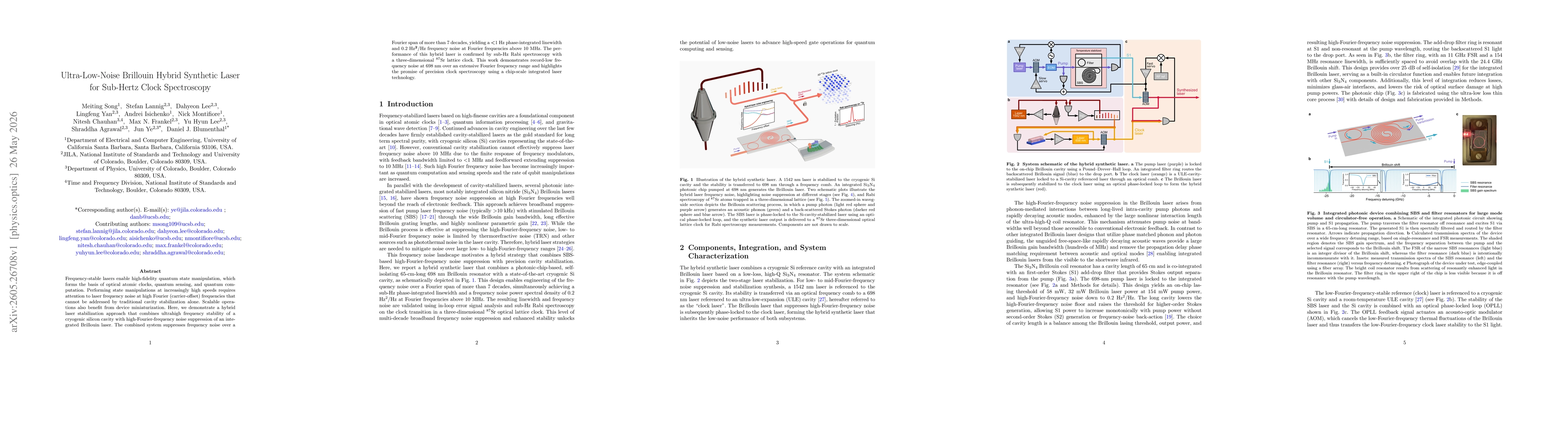 Thumbnail for Ultra-Low-Noise Brillouin Hybrid Synthetic Laser for Sub-Hertz Clock Spectroscopy
