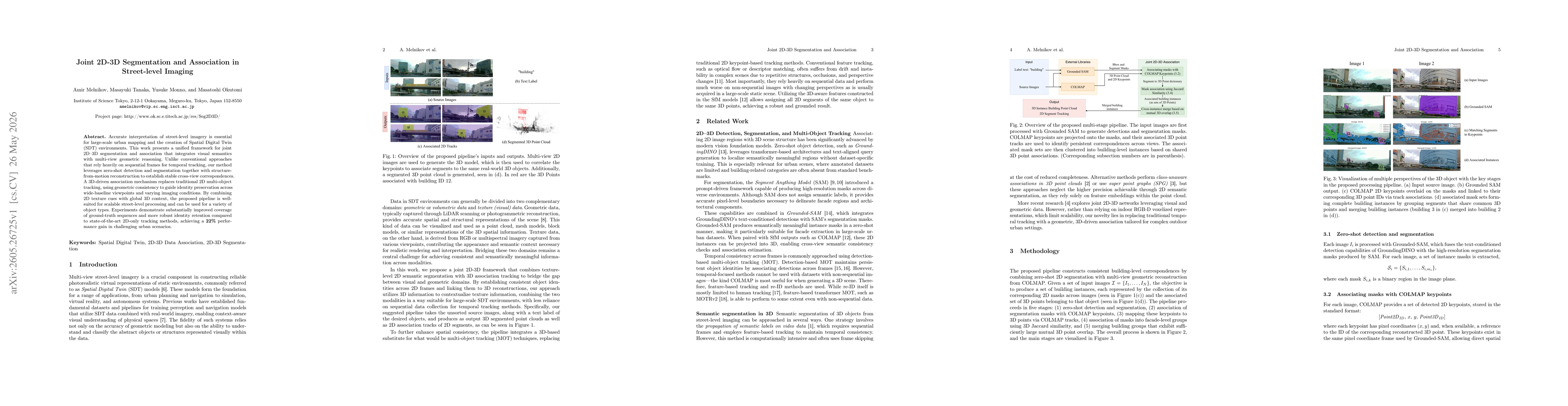 Thumbnail for Joint 2D-3D Segmentation and Association in Street-level Imaging