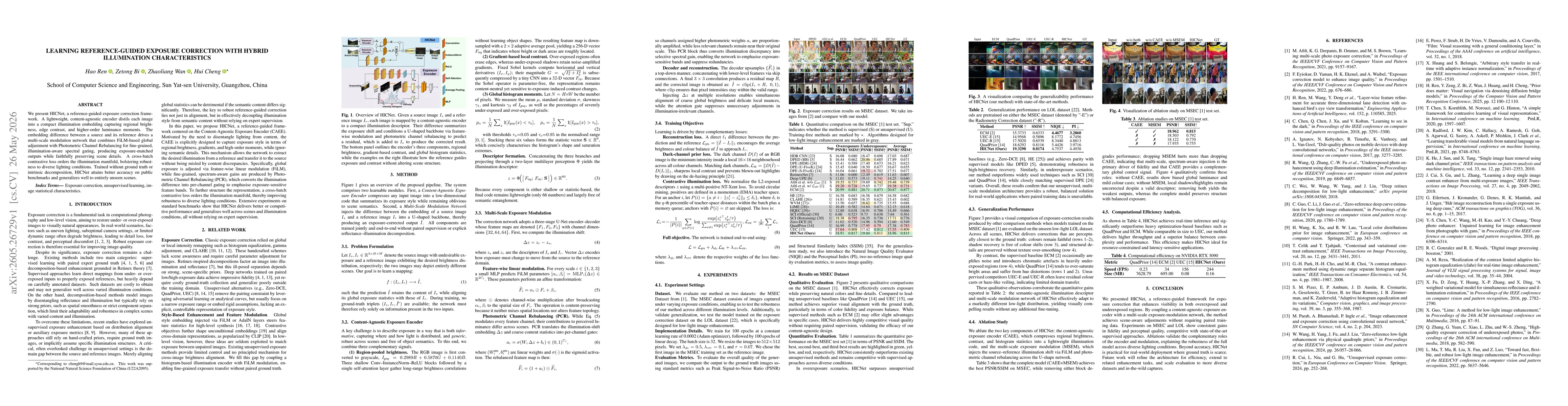 Thumbnail for Learning Reference-Guided Exposure Correction with Hybrid Illumination Characteristics