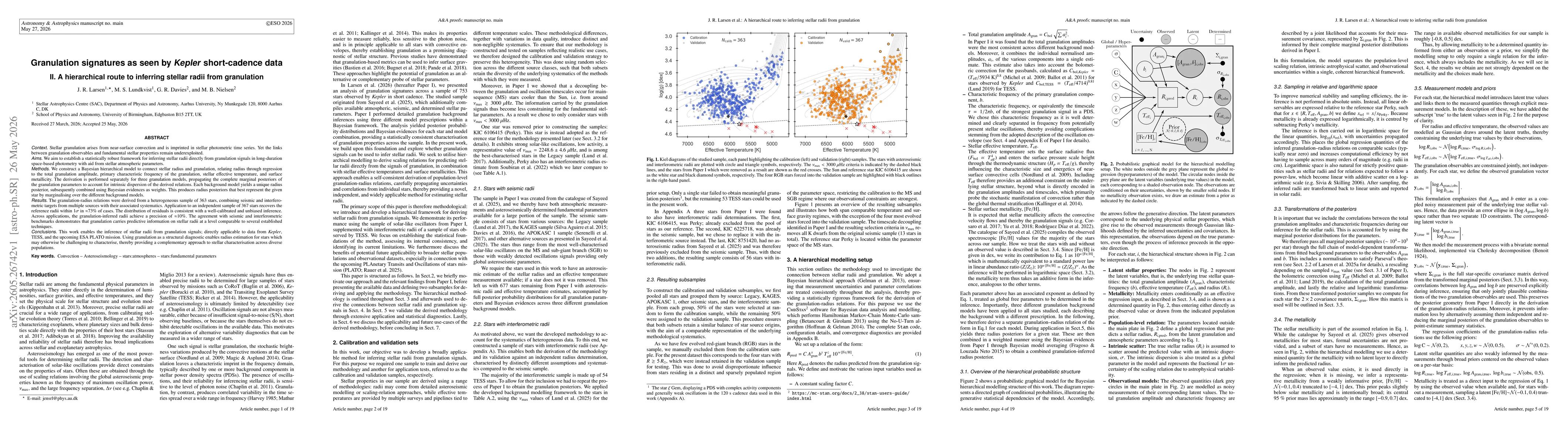 Thumbnail for Granulation signatures as seen by Kepler short-cadence data. II. A hierarchical route to inferring stellar radii from granulation