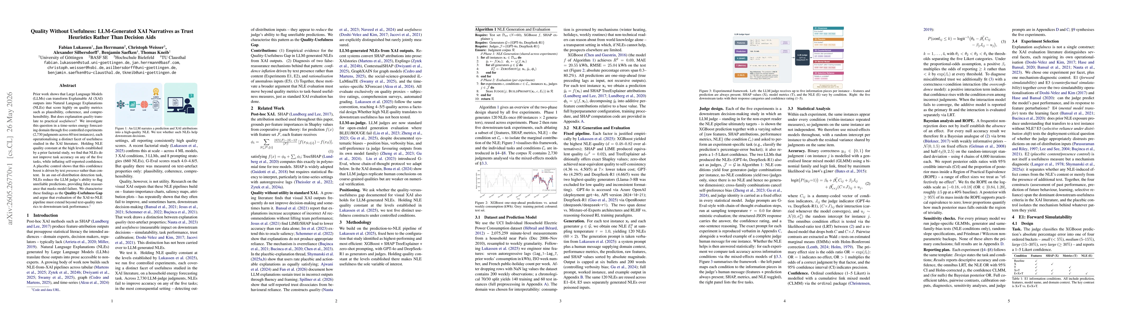 Thumbnail for Quality Without Usefulness: LLM-Generated XAI Narratives as Trust Heuristics Rather Than Decision Aids