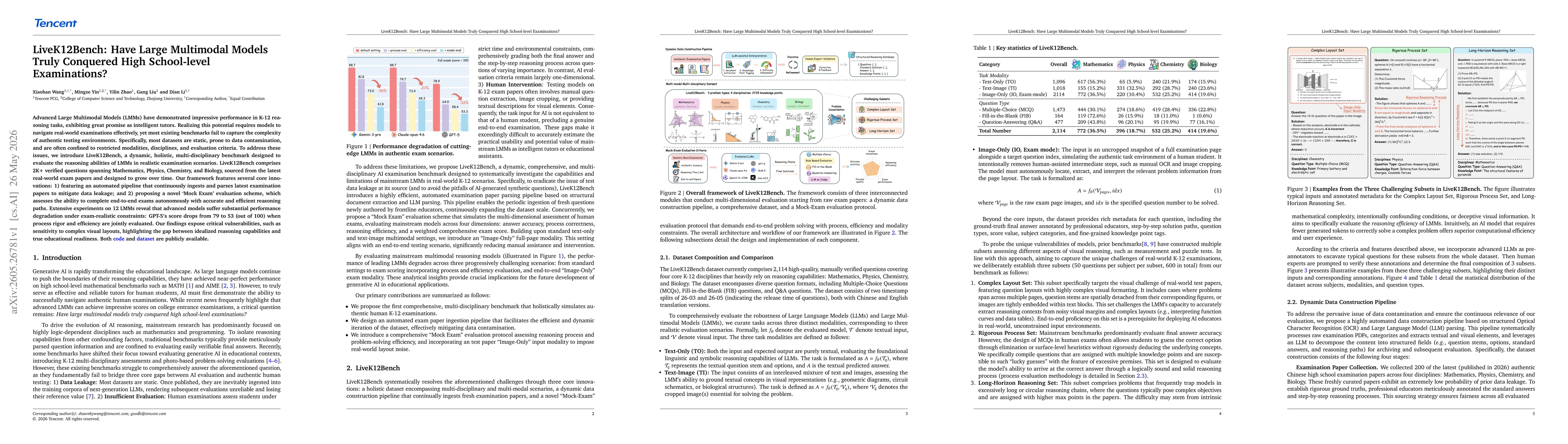 Thumbnail for LiveK12Bench: Have Large Multimodal Models Truly Conquered High School-level Examinations?