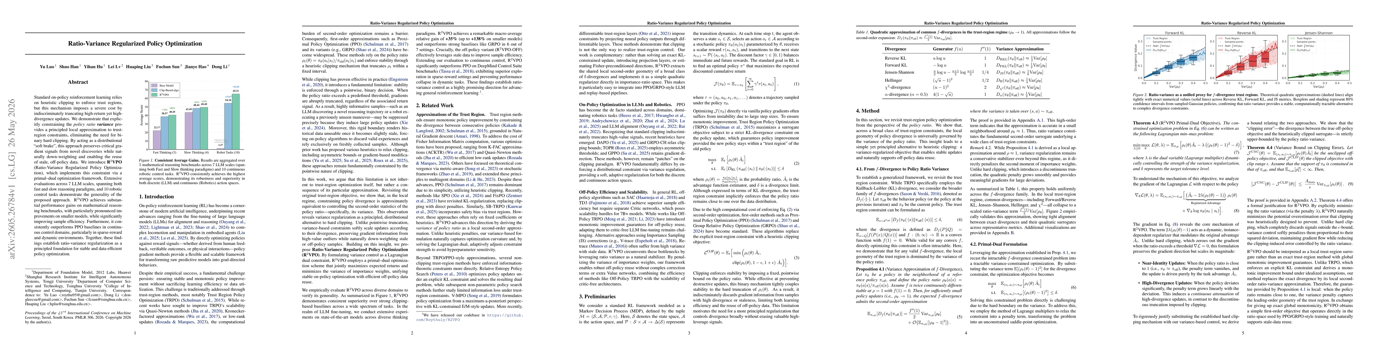 Thumbnail for Ratio-Variance Regularized Policy Optimization