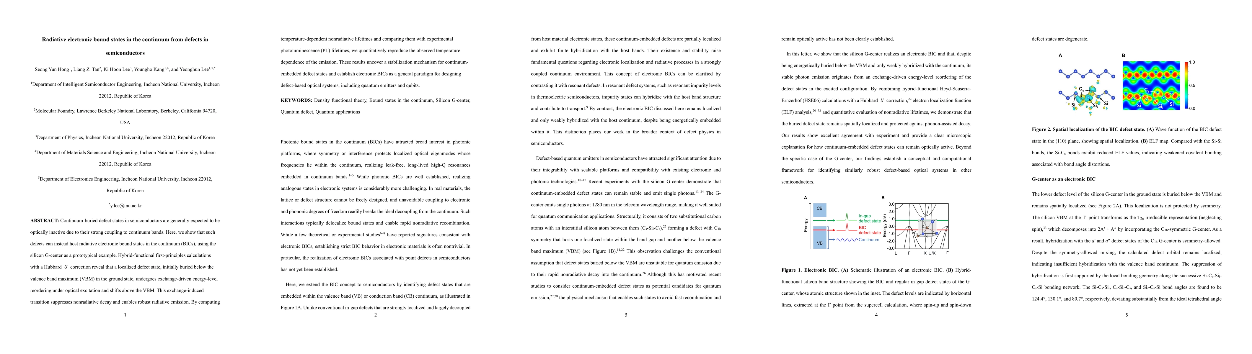 Thumbnail for Radiative electronic bound states in the continuum from defects in semiconductors