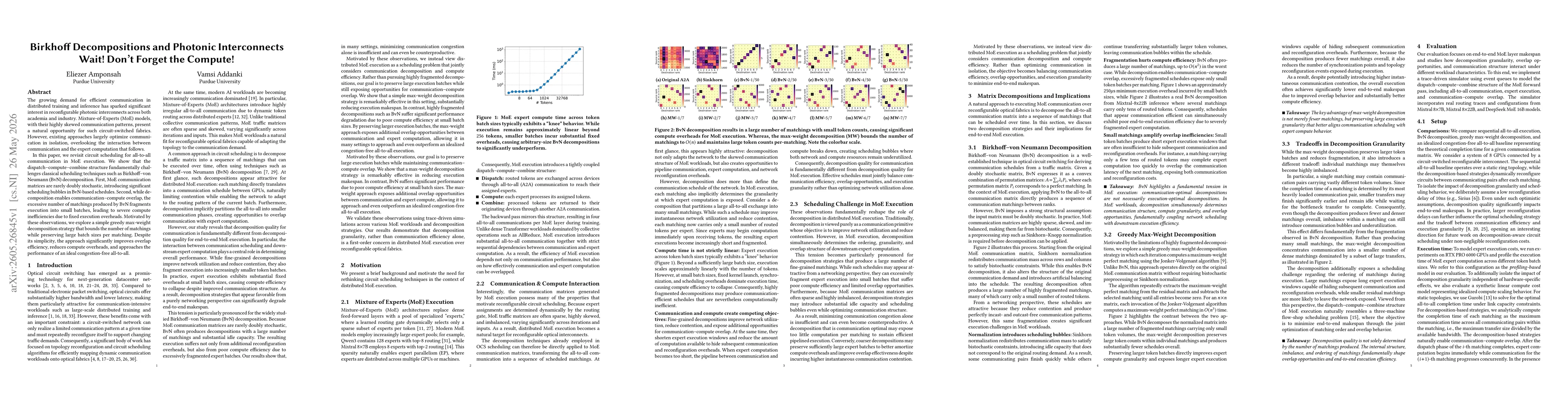 Thumbnail for Birkhoff Decompositions and Photonic Interconnects Wait! Don't Forget the Compute!