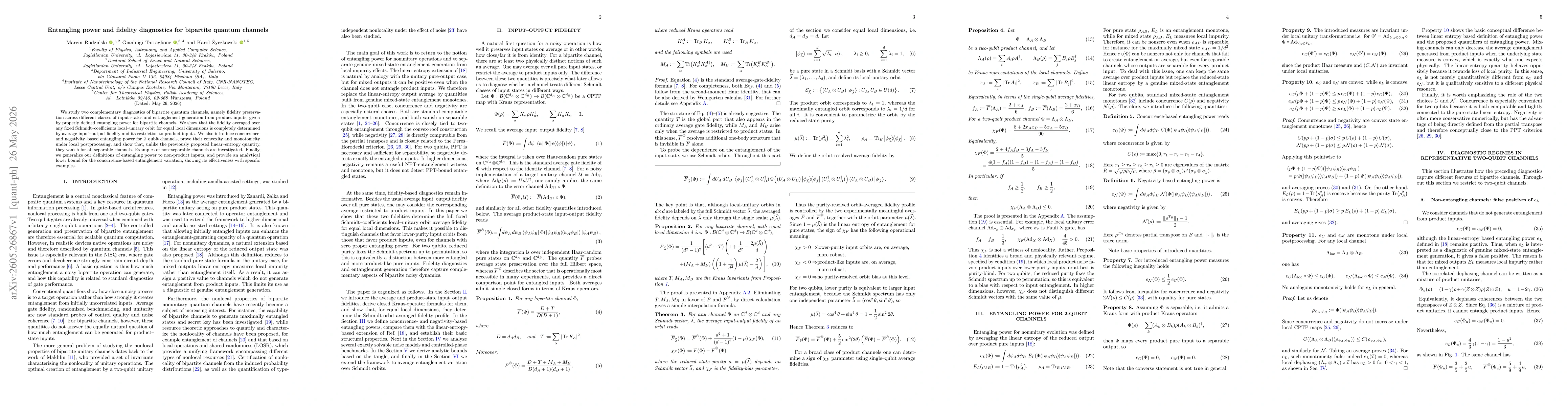 Thumbnail for Entangling power and fidelity diagnostic for bipartite quantum channels